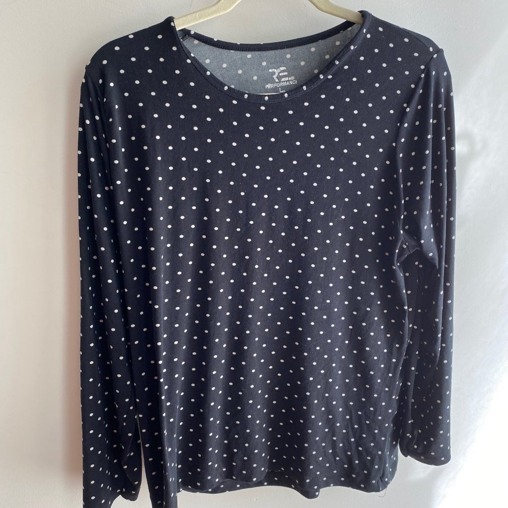 RE Performance Long Sleeve Polkadot Shirt